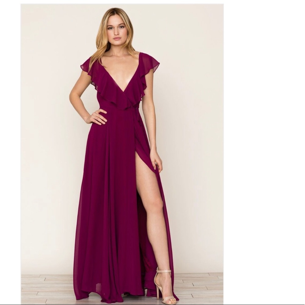 Yumi Kim Womens Full Bloom Maxi Burgundy Dress